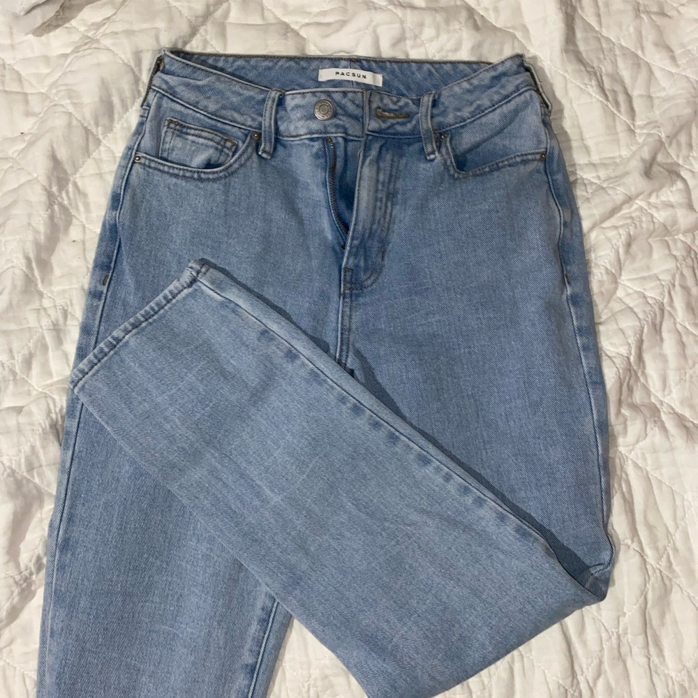 pacsun mom jeans light wash